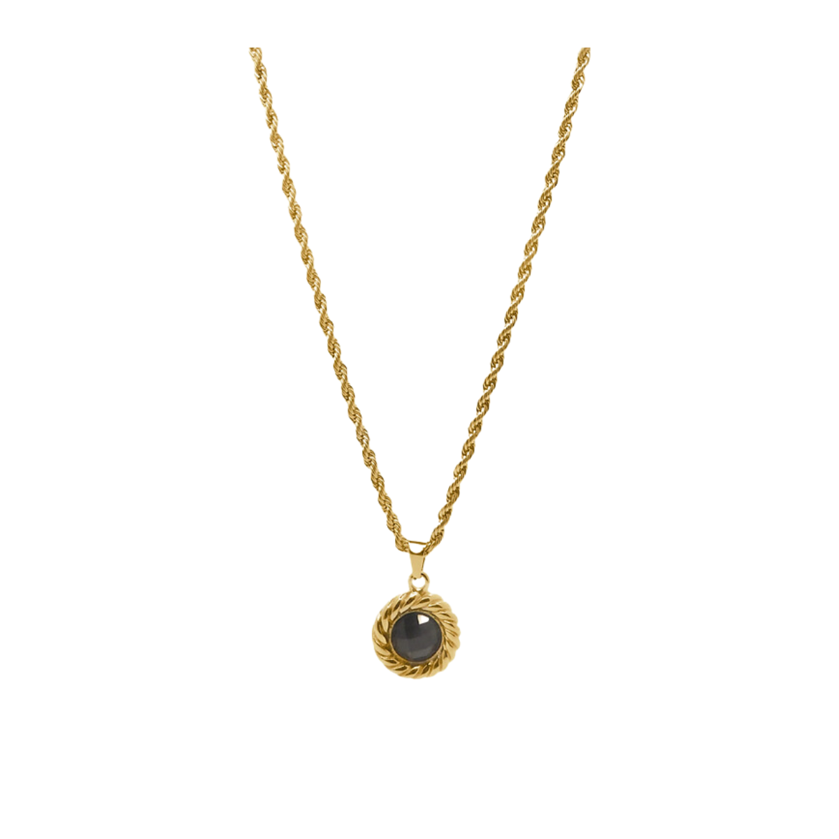 Vintage Pendant Rope Necklace