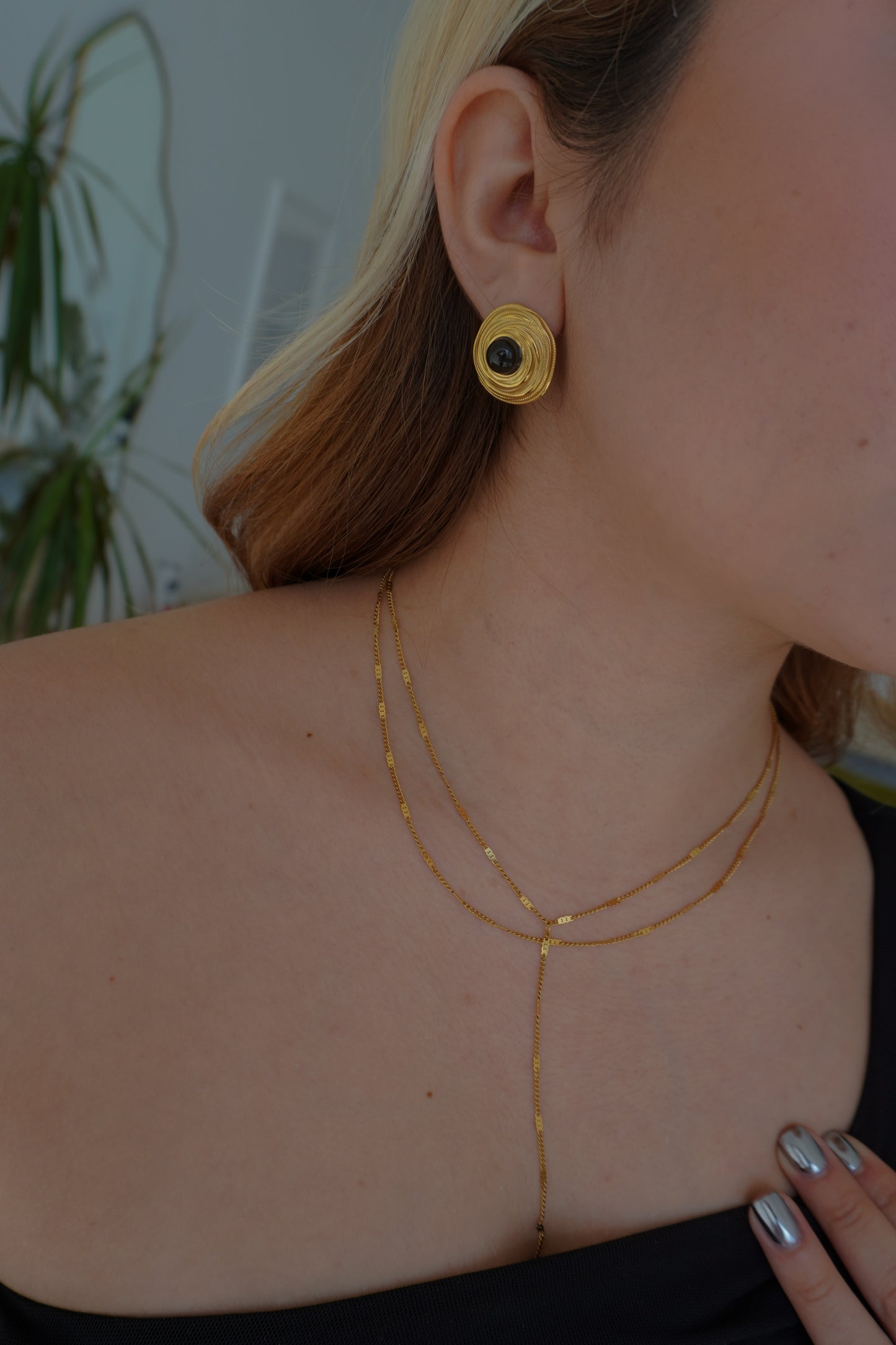 Double Layered Tassel Necklace