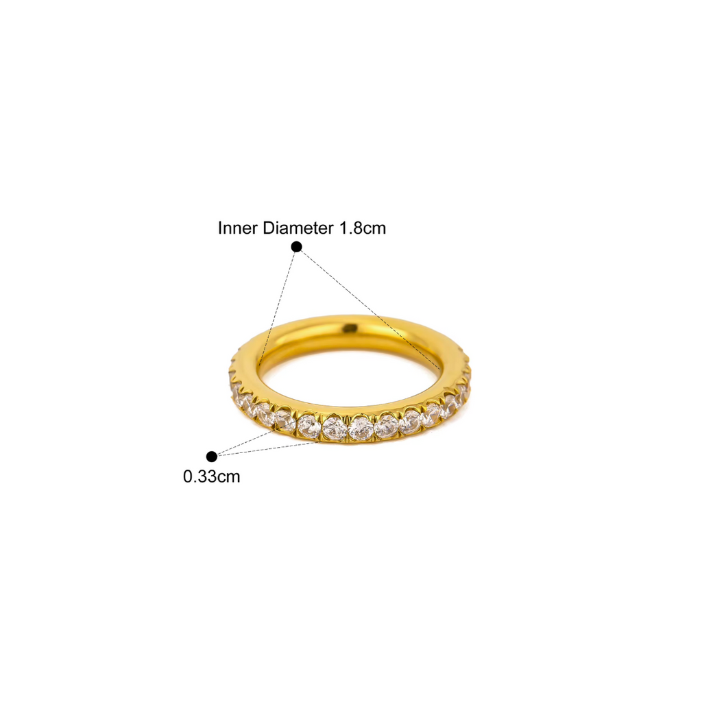 Zirconia Band Ring (0.33 CM)