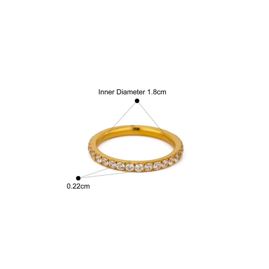 Zirconia Band Ring (0.22 CM)