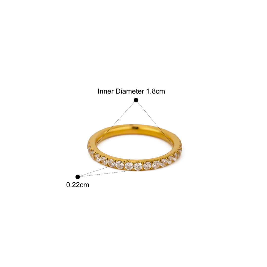 Zirconia Band Ring (0.22 CM)