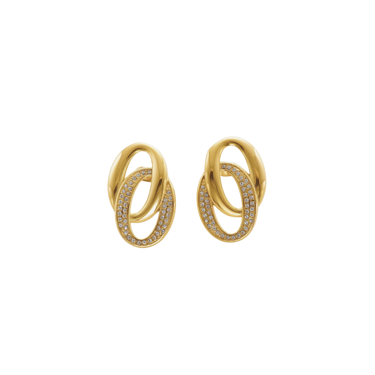 Oval Zirconia Stud Earrings