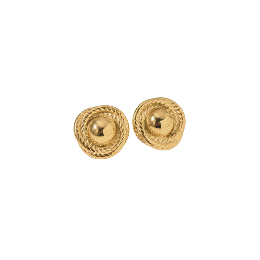 Twisted Dome Stud Earrings