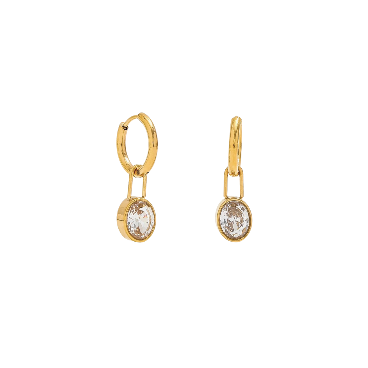 Dangling Zirconia Earrings