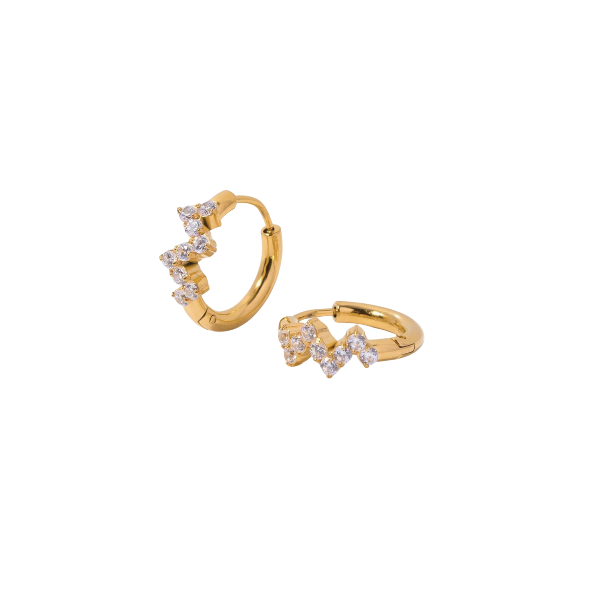 ZZ Gemstone Hoop Earring