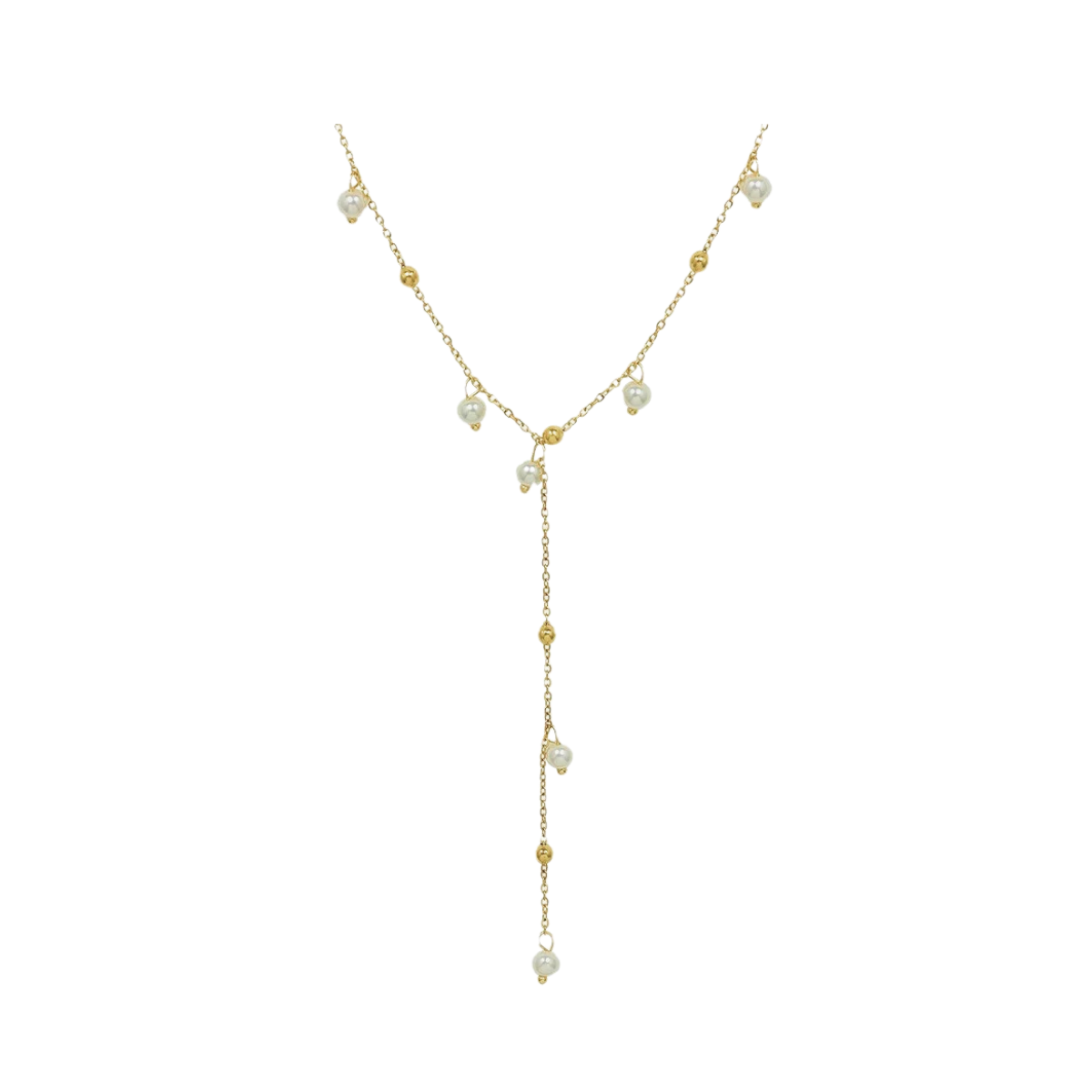 Dainty Pearl Tassle Necklace