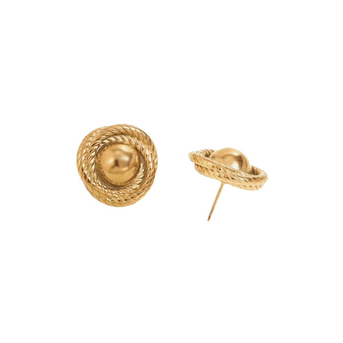 Twisted Dome Stud Earrings