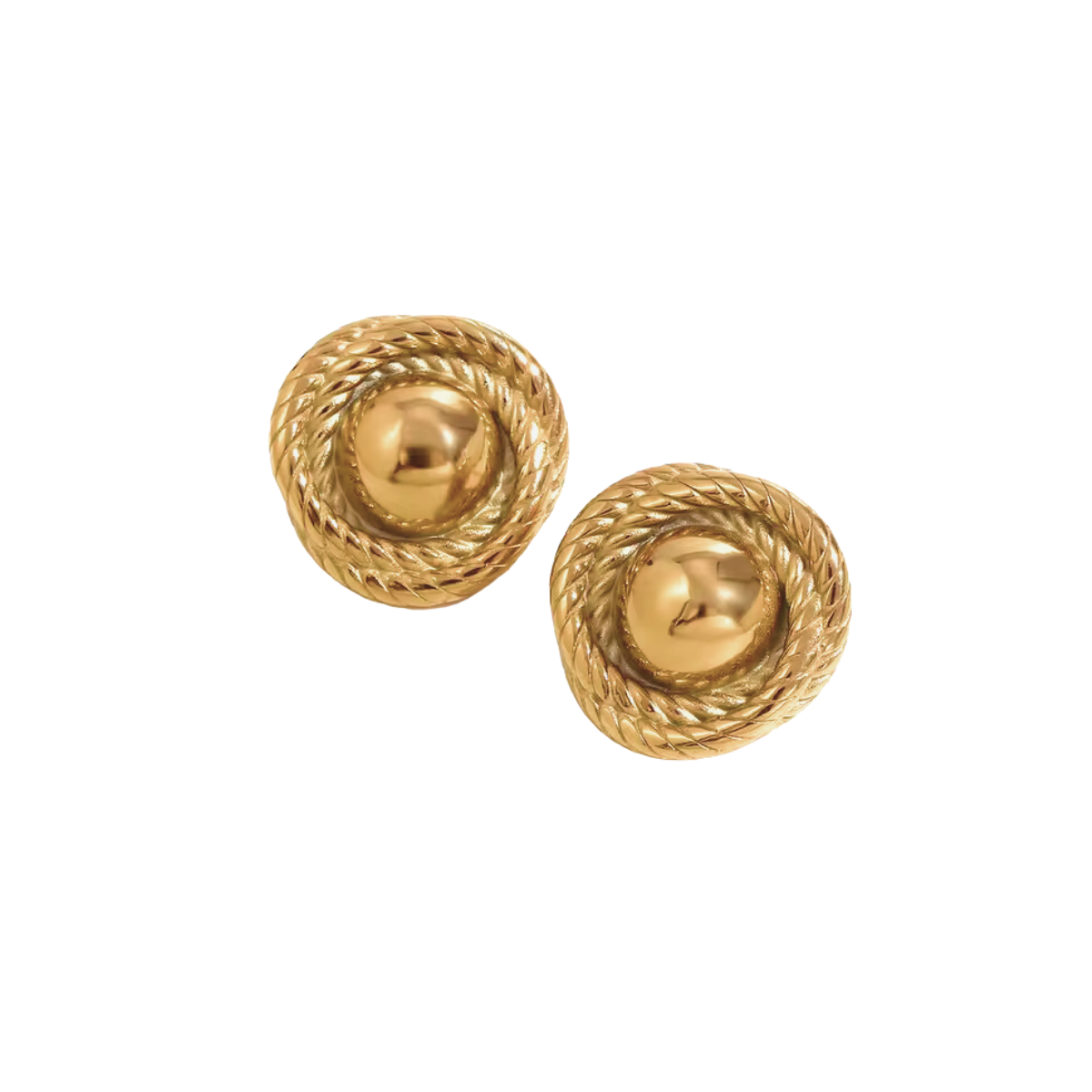 Twisted Dome Stud Earrings