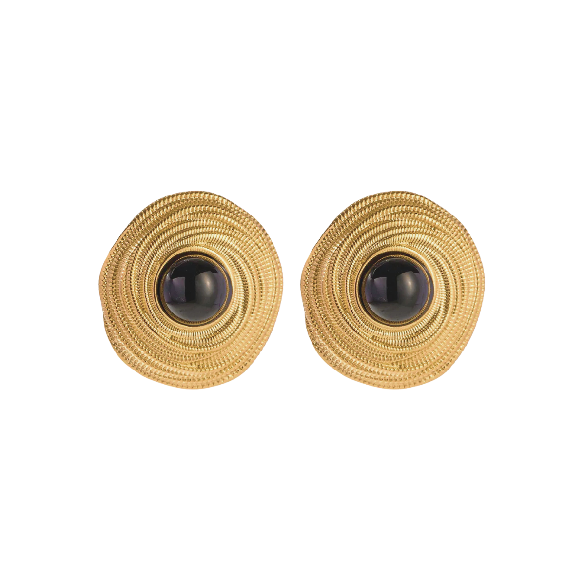 Black Stone Stud Earring