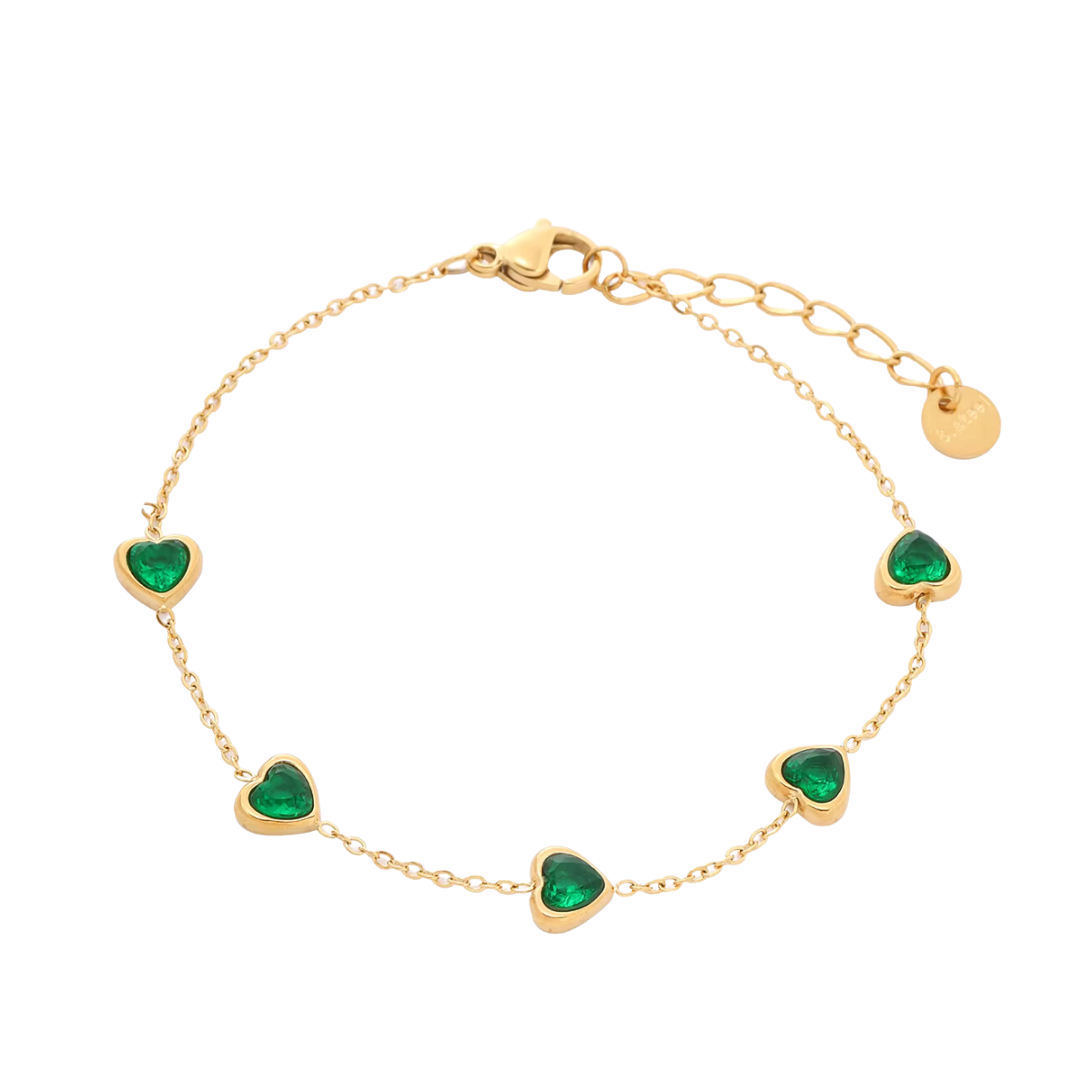 Dianne Emerald Heart Bracelet