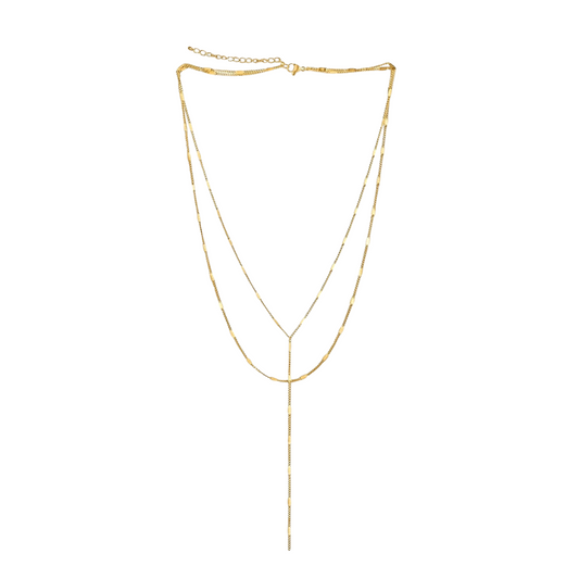 Double Layered Tassel Necklace