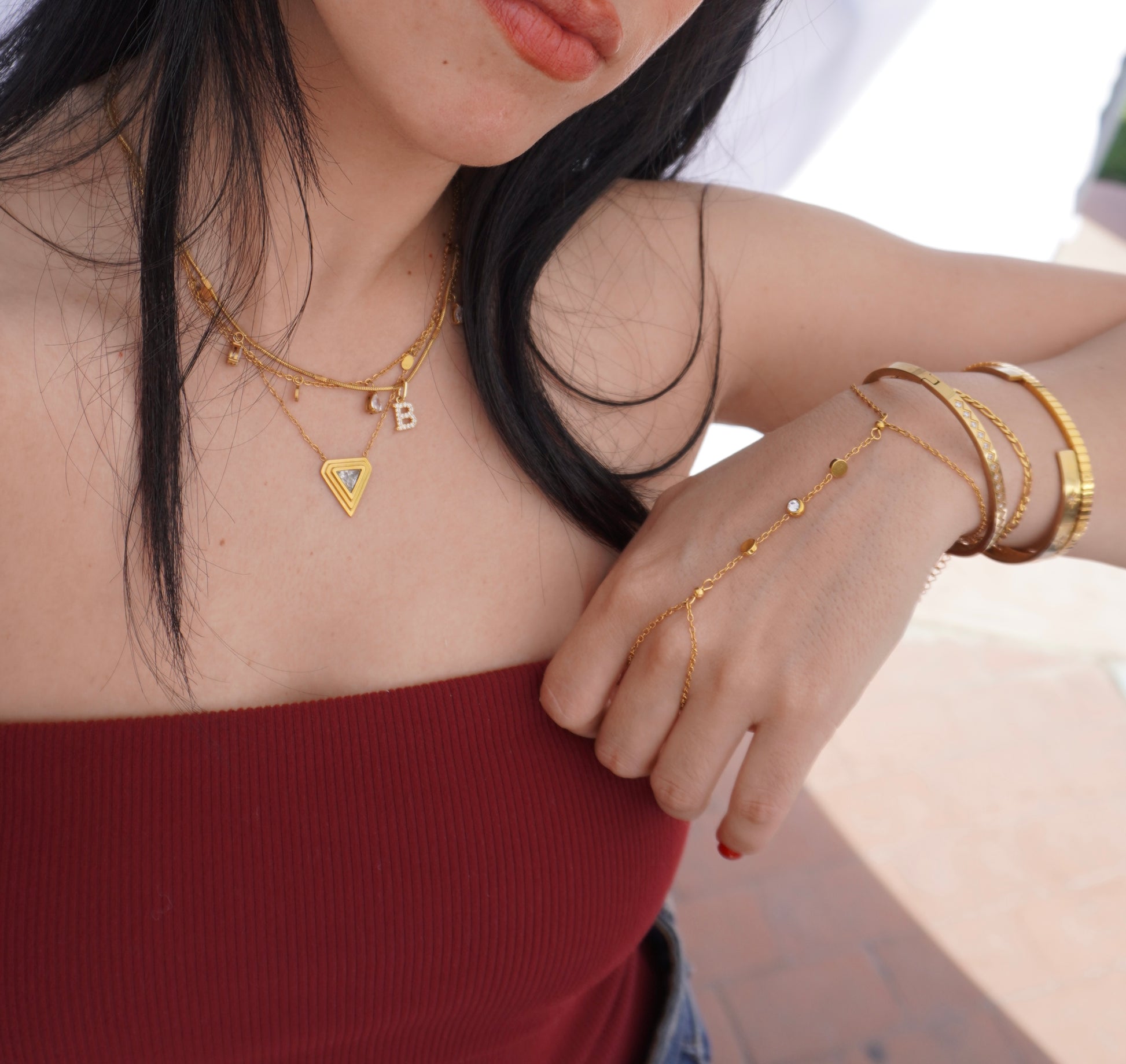 Gemstones Hand Chain