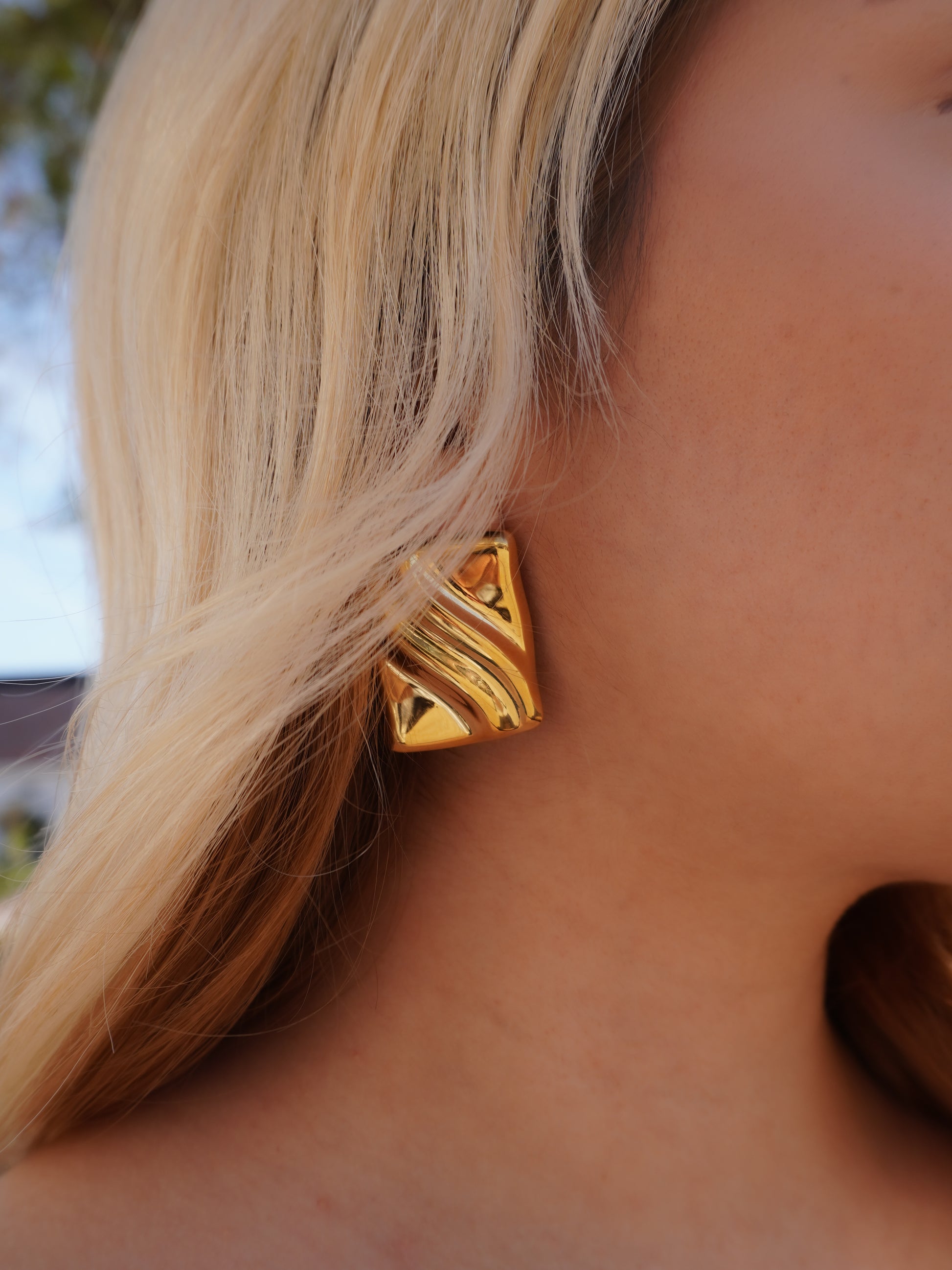 Rectangular Stud Vintage Earring