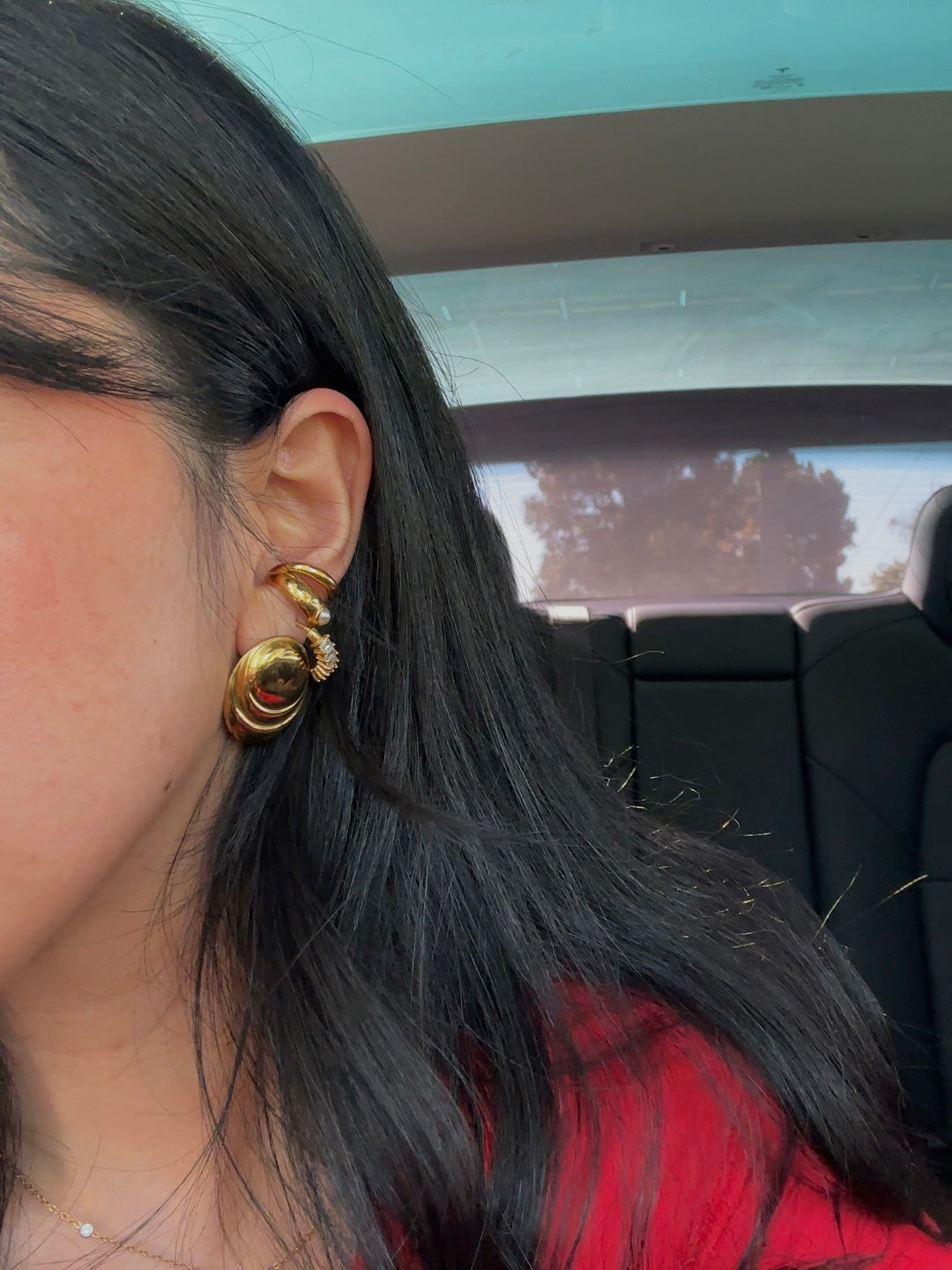 Oval Stud Earring