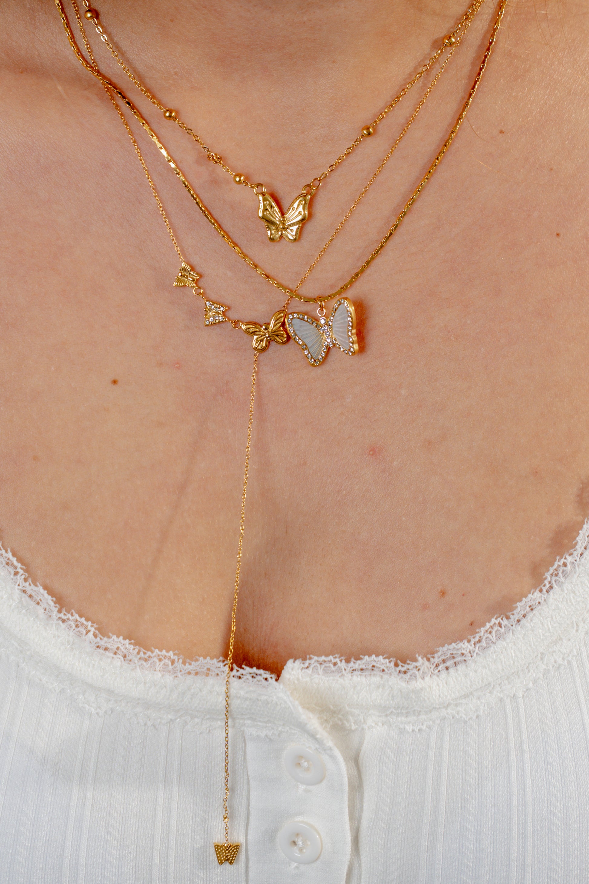 Beaded Butterfly Necklace