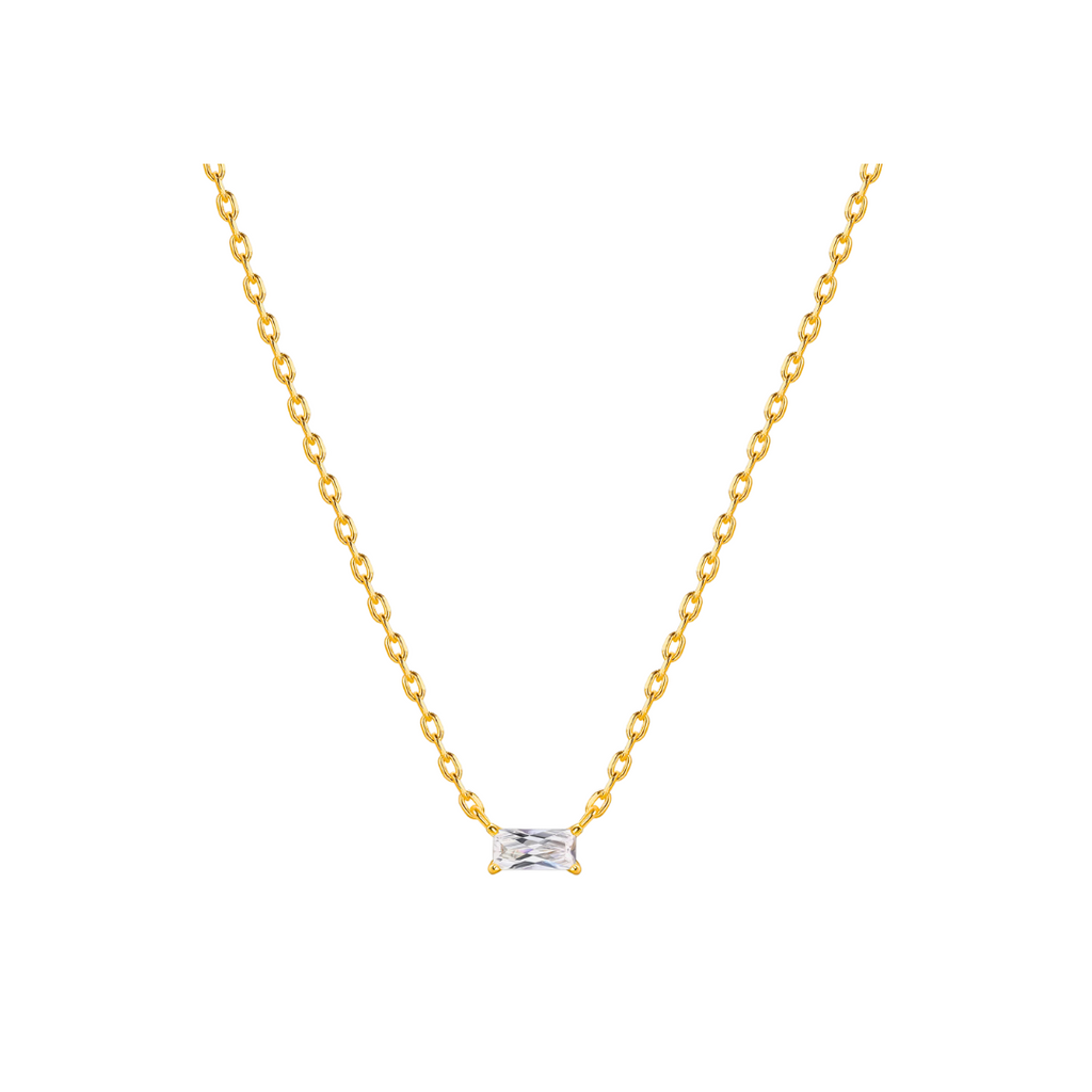 Mini Zirconia Bar Necklace